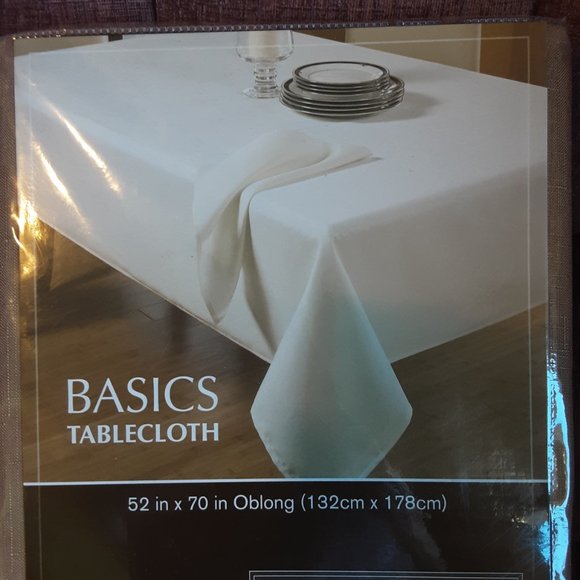 🌞 New! Bed Bath & Beyond Benson Mills Basics Tablecloth Tan / Brown, 52x70" - Picture 1 of 11